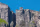 Sightseeing boat in the fjords, blue fjord and towering mountains